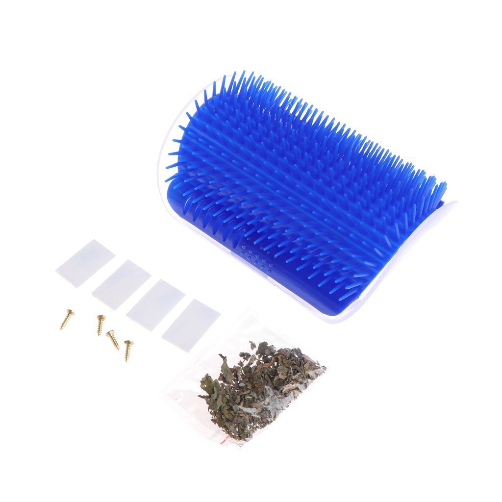 Pet Products For Cats Brush Corner Cat Massage Self Groomer Comb Brush With Catnip