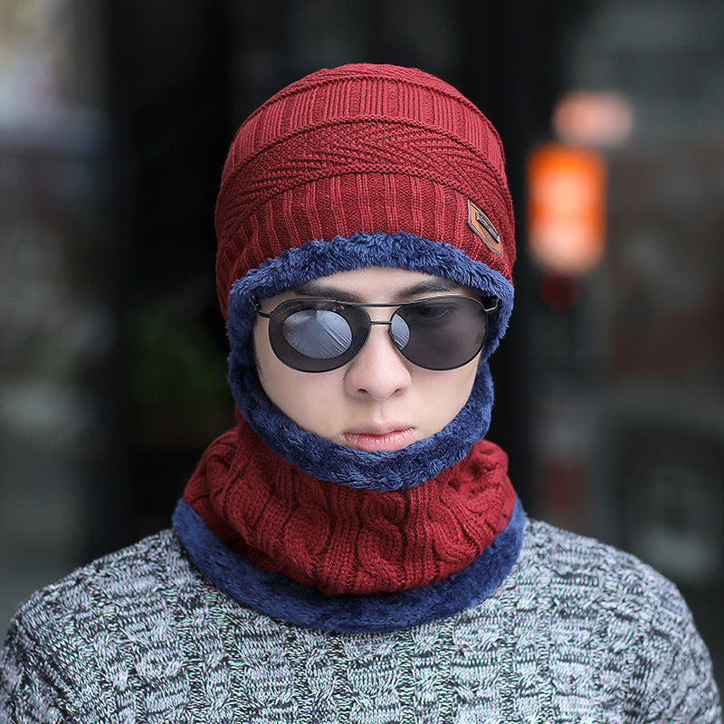 Hat winter plus velvet thickening windproof warm hooded cap tide youth outdoor riding earmuffs wool cap