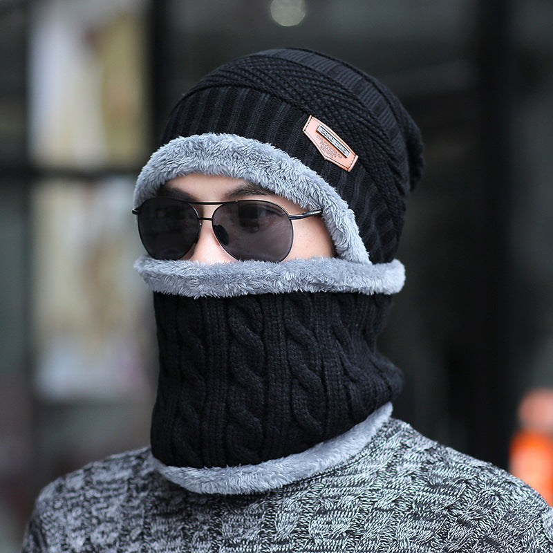 Hat winter plus velvet thickening windproof warm hooded cap tide youth outdoor riding earmuffs wool cap