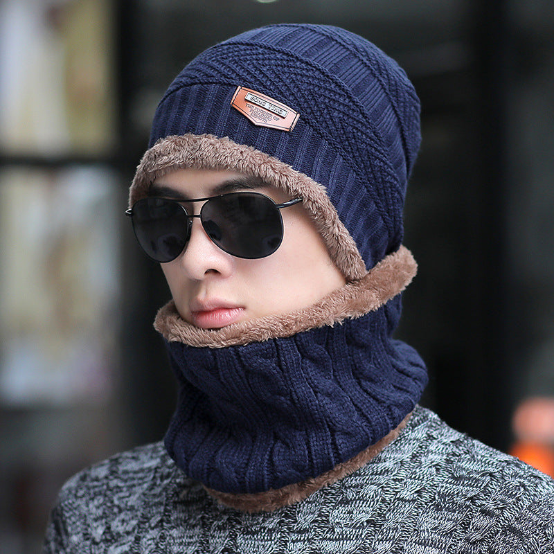 Hat winter plus velvet thickening windproof warm hooded cap tide youth outdoor riding earmuffs wool cap