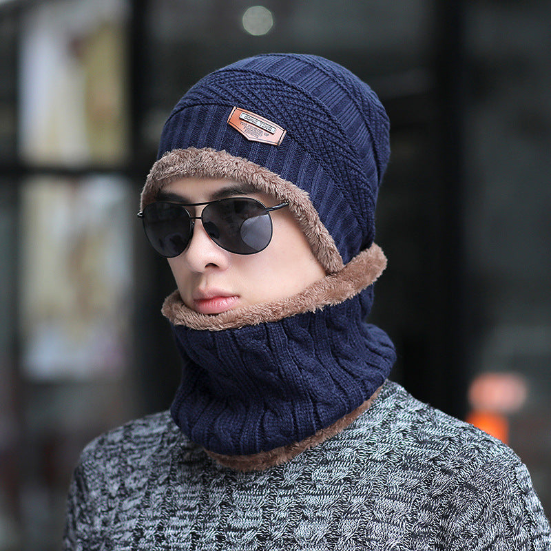 Hat winter plus velvet thickening windproof warm hooded cap tide youth outdoor riding earmuffs wool cap