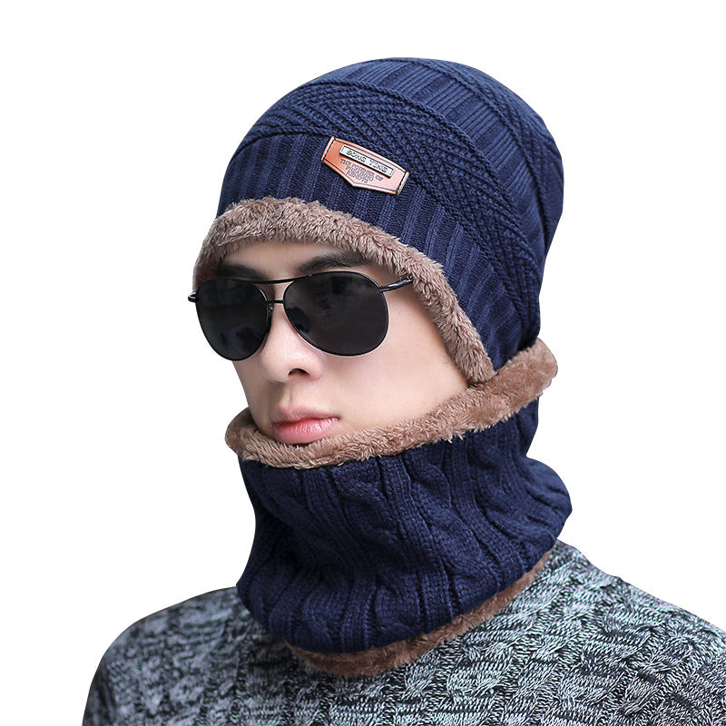 Hat winter plus velvet thickening windproof warm hooded cap tide youth outdoor riding earmuffs wool cap