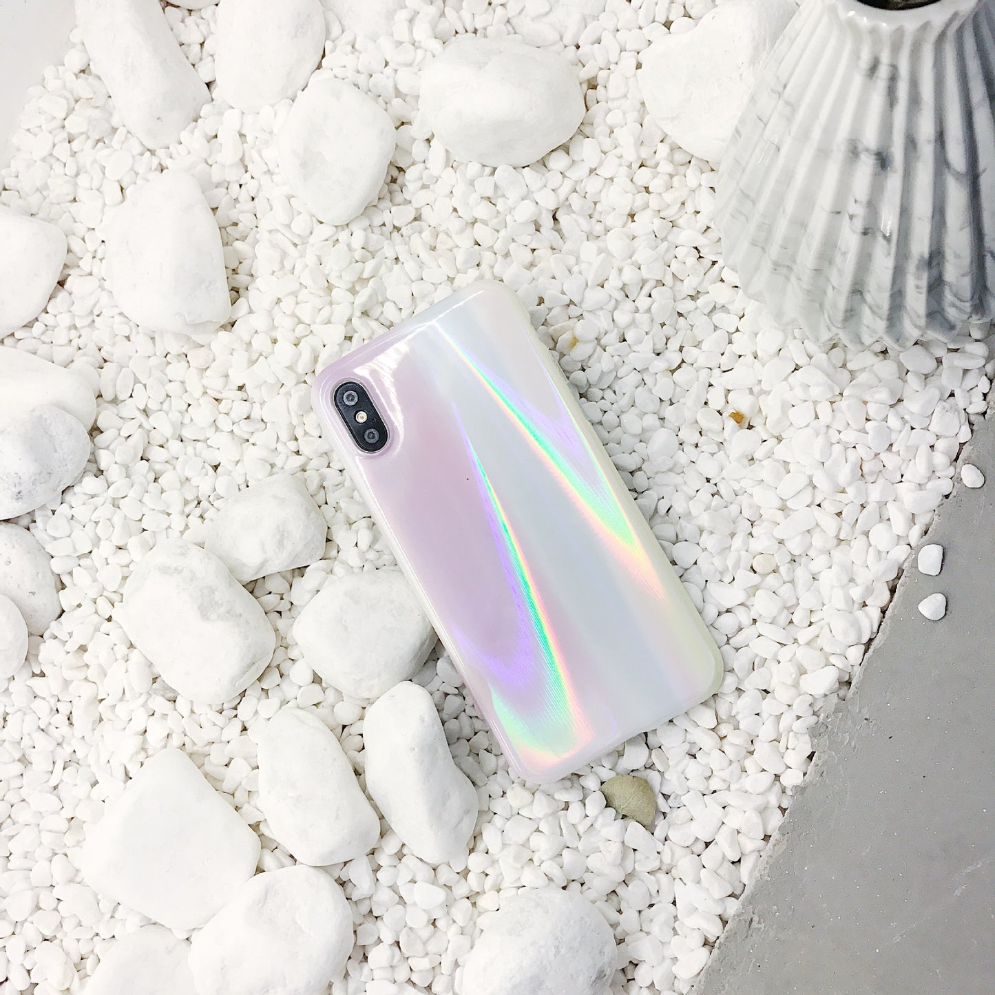 Case For iPhone XS XR XS Max X 6 6S 7 8 Plus Fashion Aurora Pattern Laser Soft Protector Phone Back Cover Case
