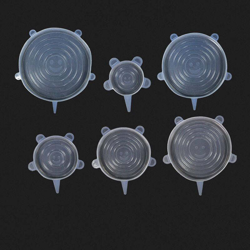 Food cover Manufacturer custom silicone fresh-keeping cover 6 sets Silicone microwave oven leak-proof fresh cover