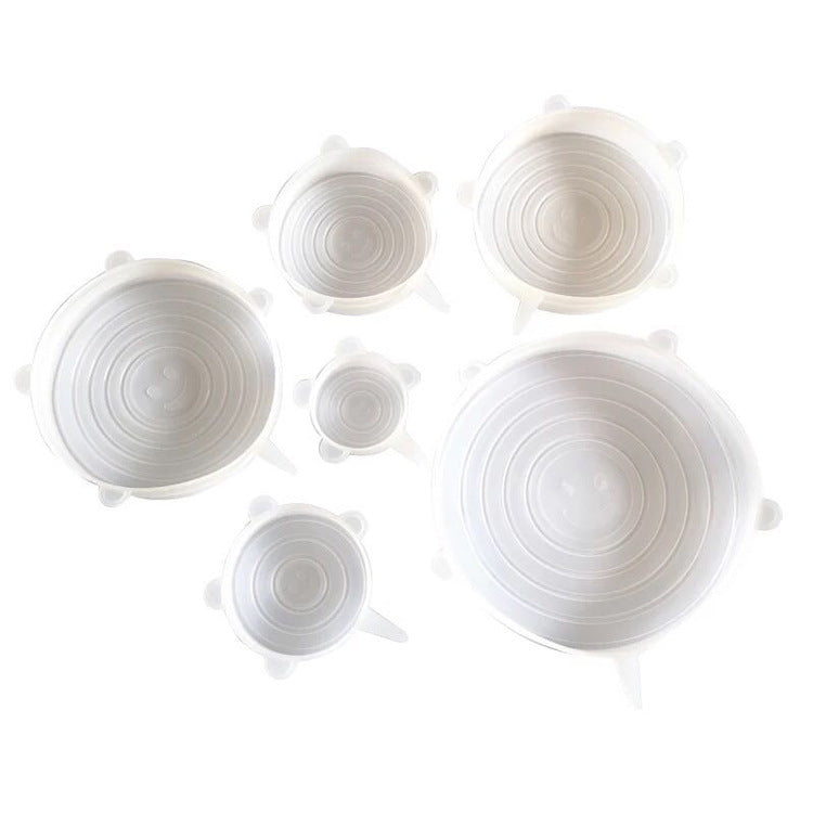 Food cover Manufacturer custom silicone fresh-keeping cover 6 sets Silicone microwave oven leak-proof fresh cover