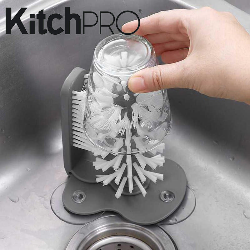 Cup washing brush Household detachable cleaning cup washing brush glass cup no dead angle brush kitchen rotating cup brush cup decontamination device