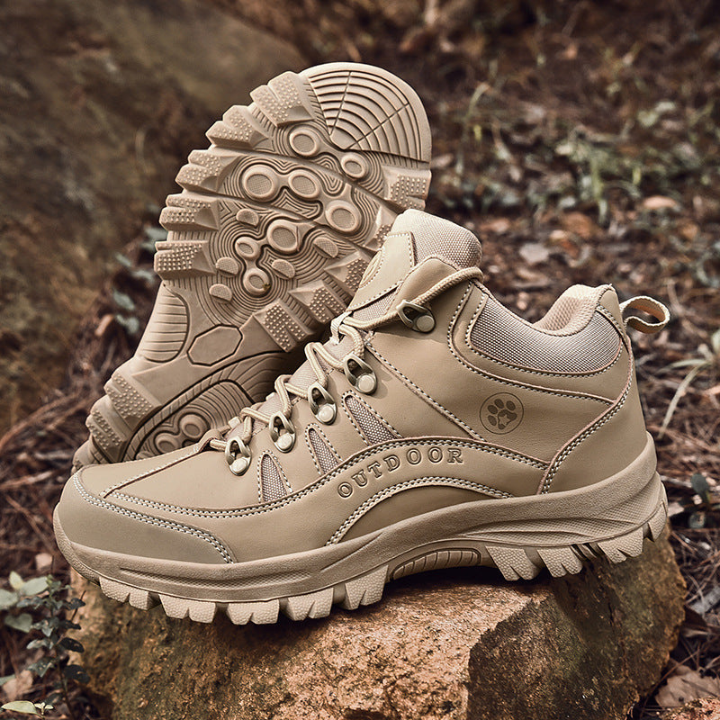 winter outdoor hiking shoes cotton shoes snow boots men's large size Martin boots tooling men's shoes