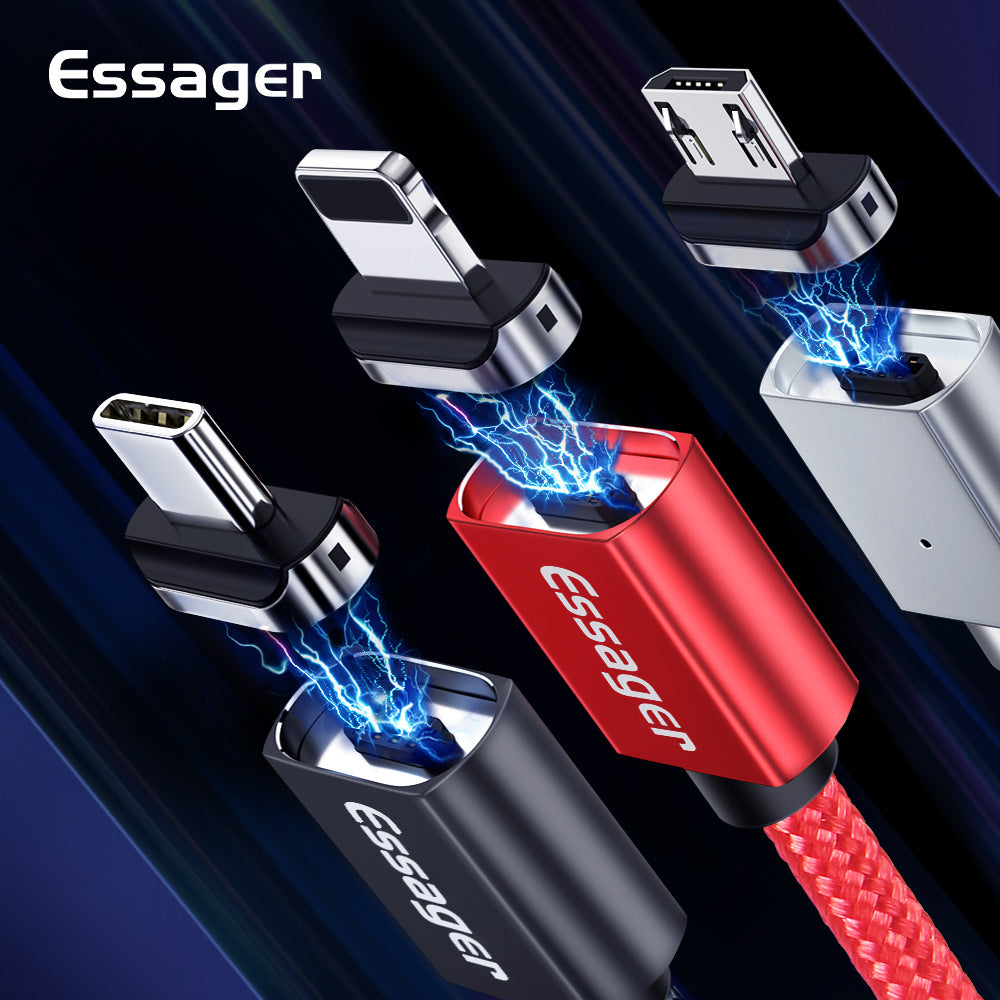 Cable  USB Cable Essager Magnetic Micro USB Cable For iPhone Samsung Type-c Charging Charge Magnet Charger Adapter USB Type C Mobile Phone Cables