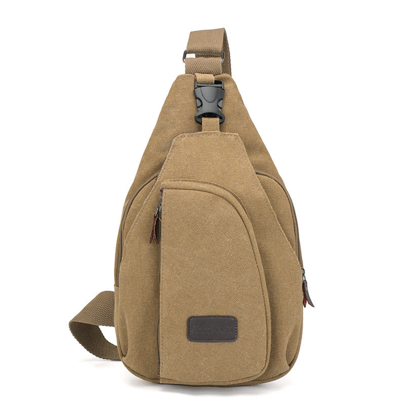 bag, chest bag Factory direct Korean casual men's chest bag sports canvas men's bag small bag multi-function outdoor small bag tide