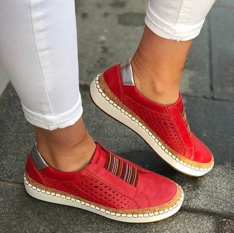 women's shoes, shoes flat round a pedal lazy shoes women's shoes color matching casual sports shoes