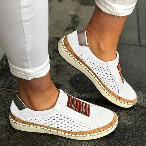 women's shoes, shoes flat round a pedal lazy shoes women's shoes color matching casual sports shoes