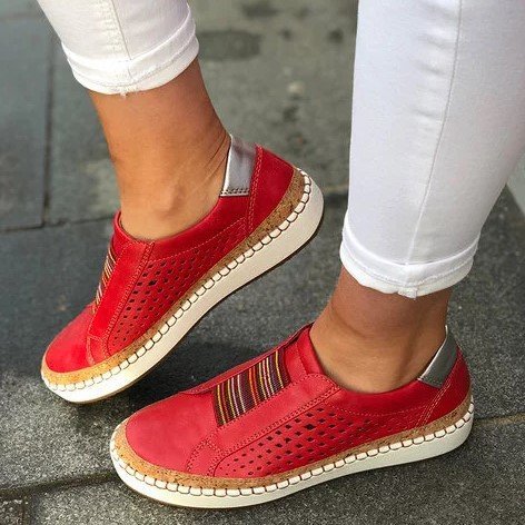 women's shoes, shoes flat round a pedal lazy shoes women's shoes color matching casual sports shoes