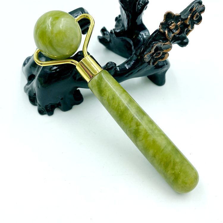 Natural jade beauty device double head roller jade roller face massage beauty device foreign trade jade wholesale