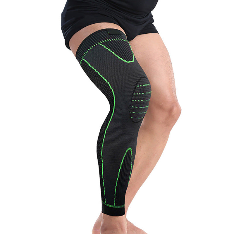 A knee pads leggings sports men's basketball extended knee compression leg jacket calf long leg muscle leg marathon