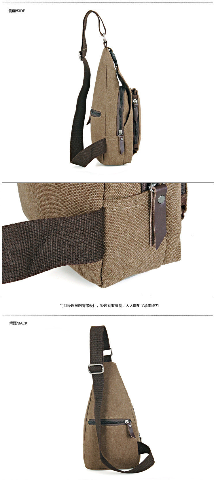 bag, chest bag Factory direct Korean casual men's chest bag sports canvas men's bag small bag multi-function outdoor small bag tide