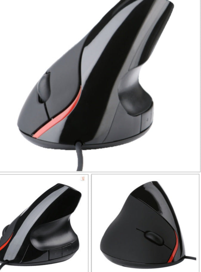 New USB Photoelectric Vertical Mouse Ergonomic Upright Wrist Mouse 5 Buttons Wired Mouse Wholesale