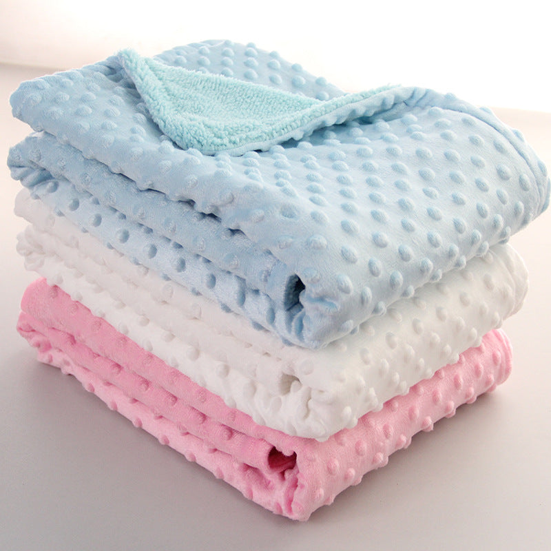 Pressed foam double-layer blanket baby blanket children blanket baby blanket doudou cashmere blanket car blanket blanket four seasons