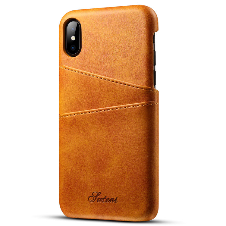 iphone Apple  phone  case  New application iphoneXSMax mobile phone case Apple 7plus leather case Maverick pattern note9 card protection case