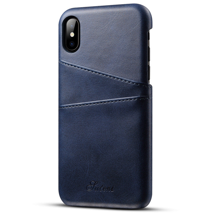 New application iphoneXSMax mobile phone case Apple 7plus leather case Maverick pattern note9 card protection case