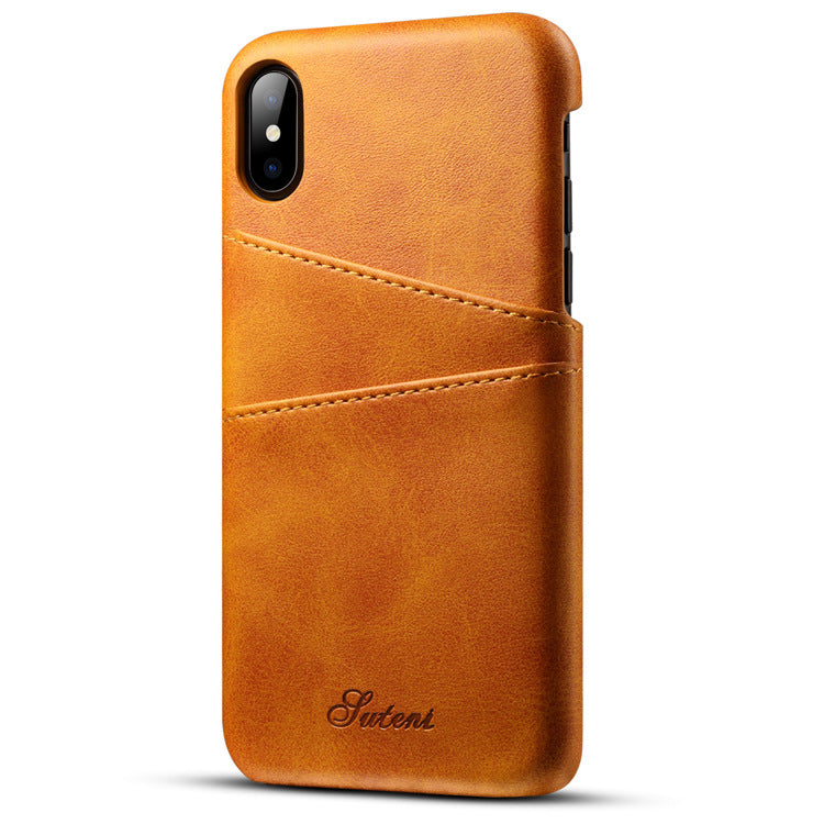 iphone Apple  phone  case  New application iphoneXSMax mobile phone case Apple 7plus leather case Maverick pattern note9 card protection case