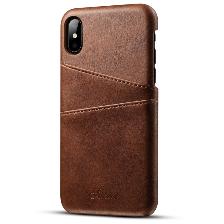 iphone Apple  phone  case  New application iphoneXSMax mobile phone case Apple 7plus leather case Maverick pattern note9 card protection case