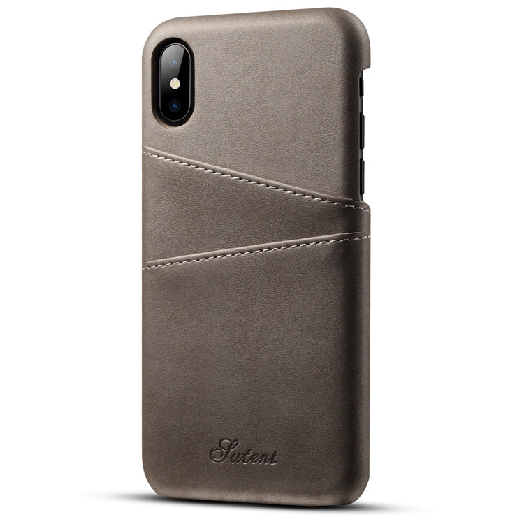 iphone Apple  phone  case  New application iphoneXSMax mobile phone case Apple 7plus leather case Maverick pattern note9 card protection case