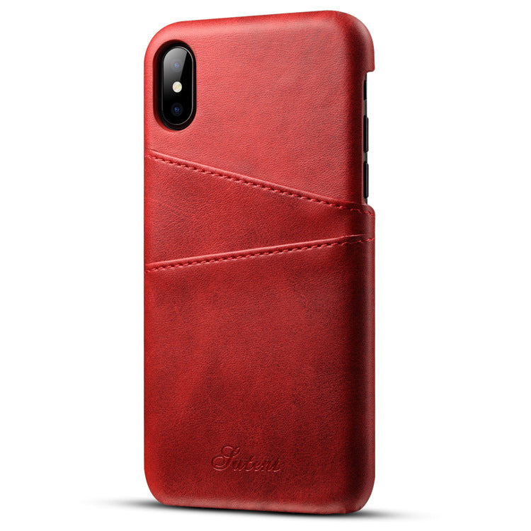 iphone Apple  phone  case  New application iphoneXSMax mobile phone case Apple 7plus leather case Maverick pattern note9 card protection case