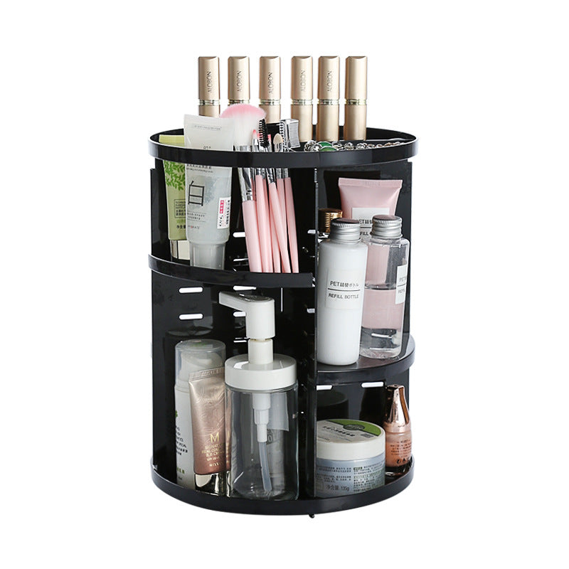 Desktop cosmetics storage box 360 rotating detachable lipstick finishing rack storage rack