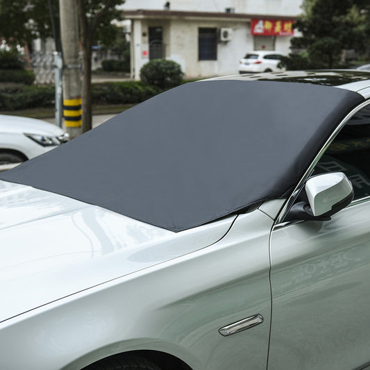 Black snow block frost block sun block car front windshield cover anti-frost and sunscreen half car clothing car cover protective cover