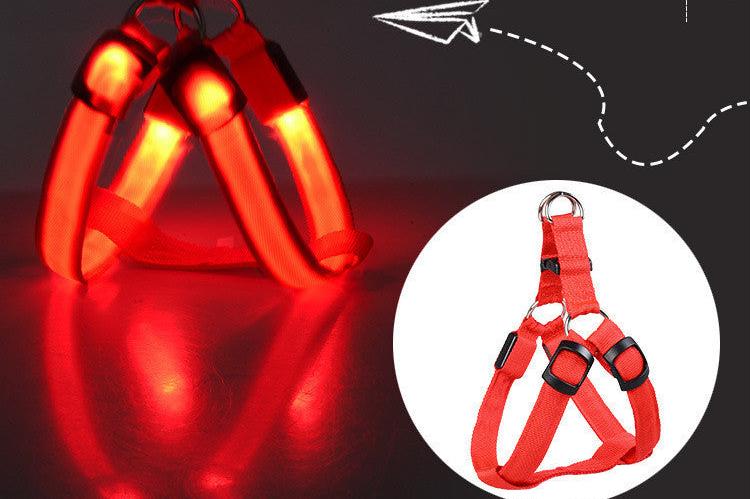 LED pet supplies LED luminous dog harness for medium and large dogs luminous dog aquarium lights led