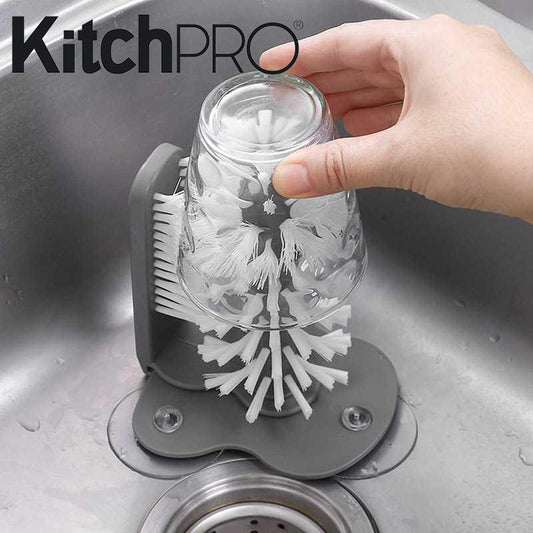 Cup washing brush Household detachable cleaning cup washing brush glass cup no dead angle brush kitchen rotating cup brush cup decontamination device