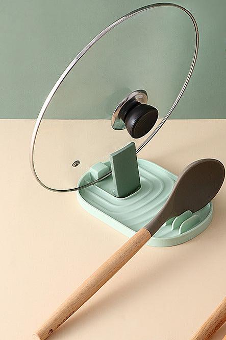 New creative kitchen foldable spatula holder, lid storage shelf, spatula holder