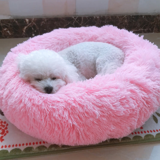 Manufacturers deep sleep dog kennel cat kennel round long-haired hair velvet autumn and winter nest pad cat mattress small and medium-sized dogs