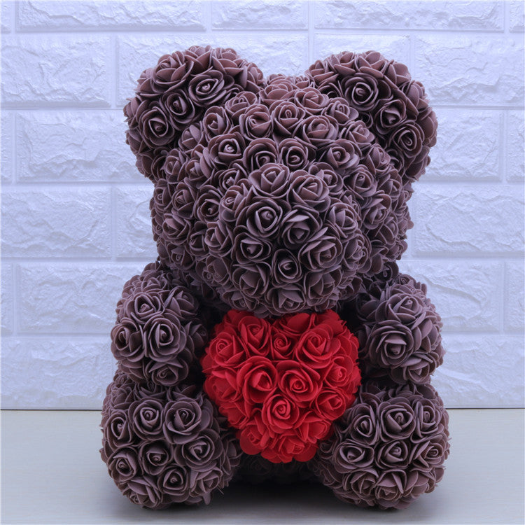 Christmas Valentine's Day gift love section 23cm rose bear bear rose bear 23 cm bubble flower bear