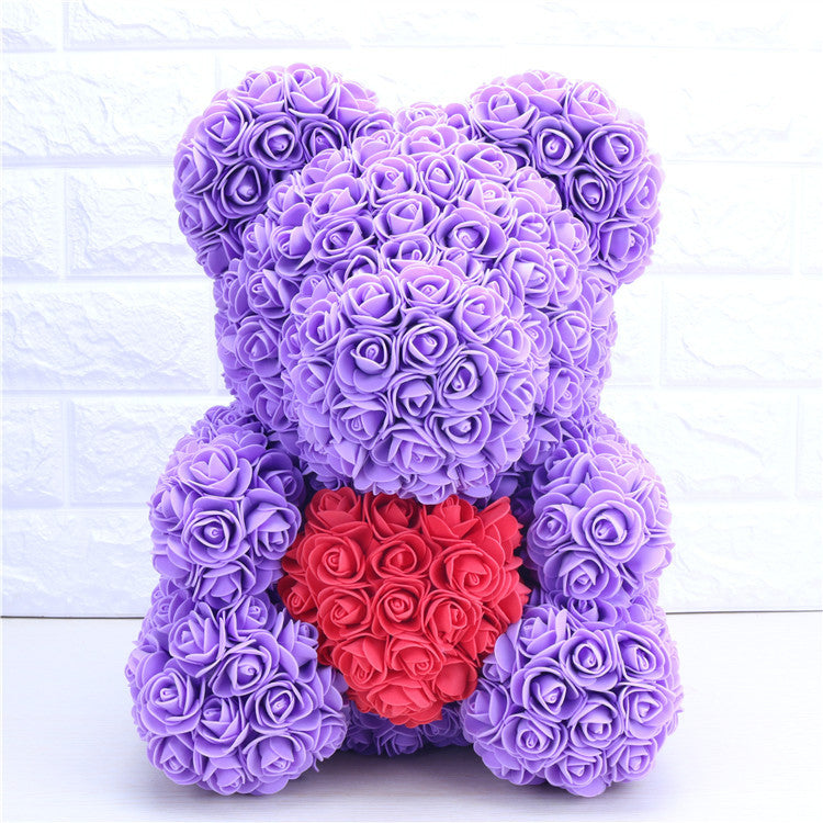 Christmas Valentine's Day gift love section 23cm rose bear bear rose bear 23 cm bubble flower bear