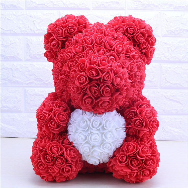 Christmas Valentine's Day gift love section 23cm rose bear bear rose bear 23 cm bubble flower bear