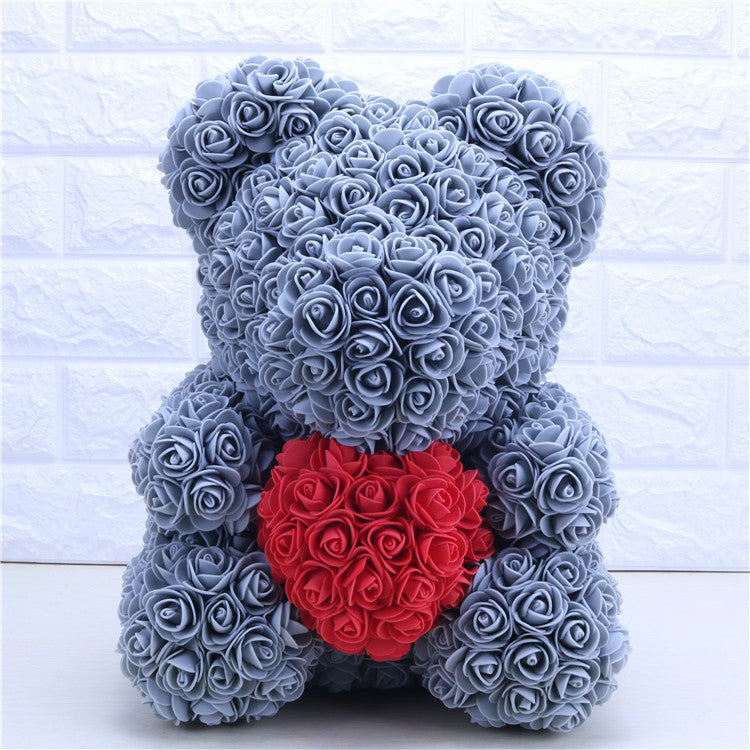 Christmas Valentine's Day gift love section 23cm rose bear bear rose bear 23 cm bubble flower bear