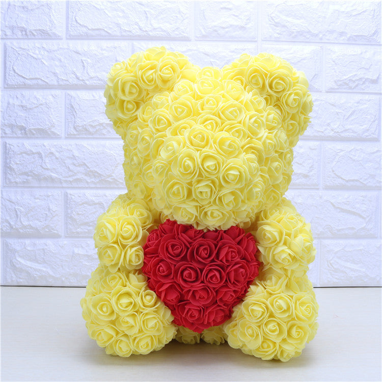 Christmas Valentine's Day gift love section 23cm rose bear bear rose bear 23 cm bubble flower bear