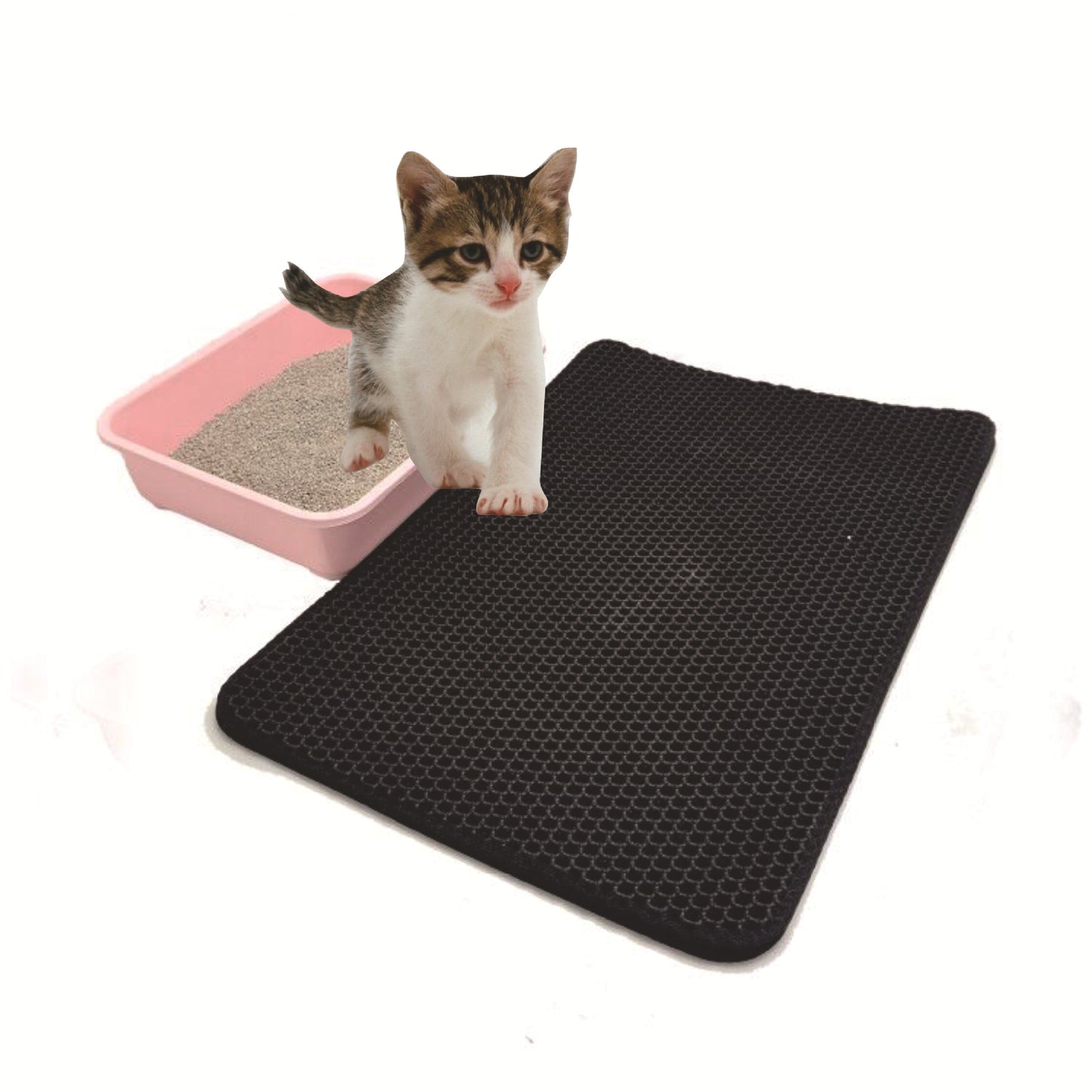 Waterproof Pet Cat Litter Mat EVA Double Layer Cat Litter Trapping Pet Litter Cat Mat Clean Pad  Products For Cats Accessories