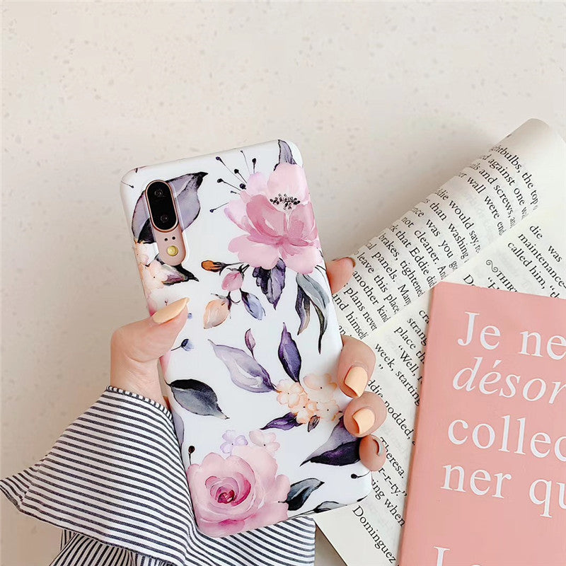 Flower Leaf Case For iphone 6S 6 S 7 8 Plus XR X XS Back Cover IMD Silicone Phone Coque For iPhone 11 Pro Max New