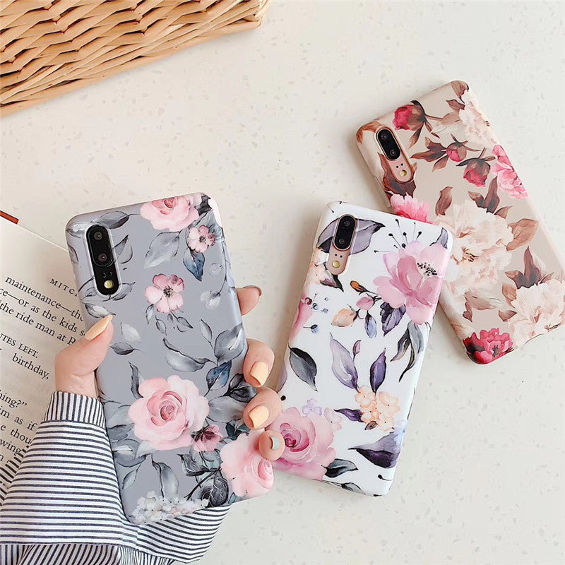 Flower Leaf Case For iphone 6S 6 S 7 8 Plus XR X XS Back Cover IMD Silicone Phone Coque For iPhone 11 Pro Max New