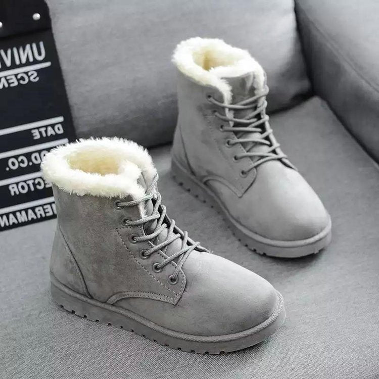 new wild version of autumn and winter plus velvet snow boots cotton shoes boots women's shoes students Martin boots women's boots