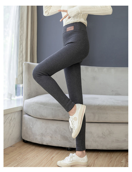 Black warm pants winter skinny thick velvet wool fleece girls leggings women Trousers Lambskin Cashmere Pants For Women leggings