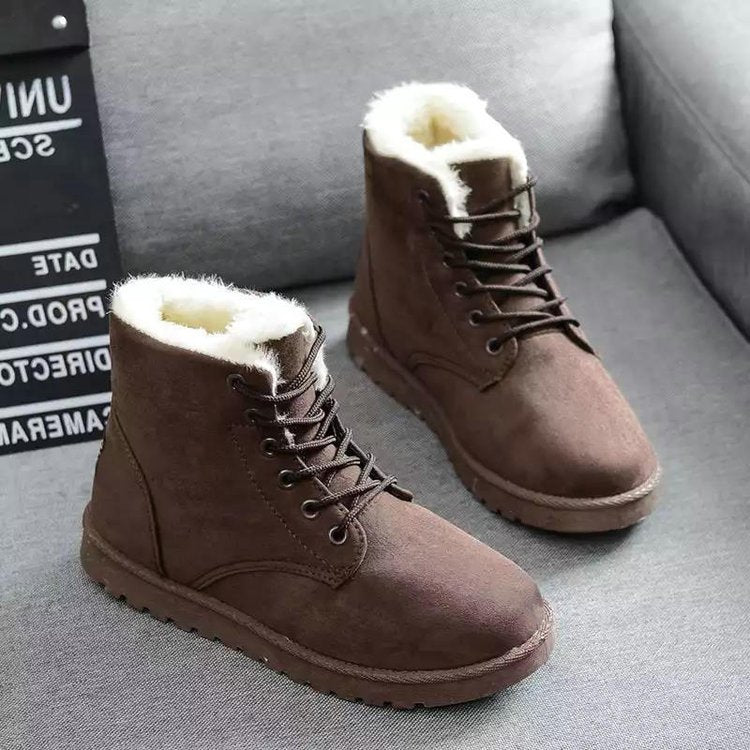 new wild version of autumn and winter plus velvet snow boots cotton shoes boots women's shoes students Martin boots women's boots