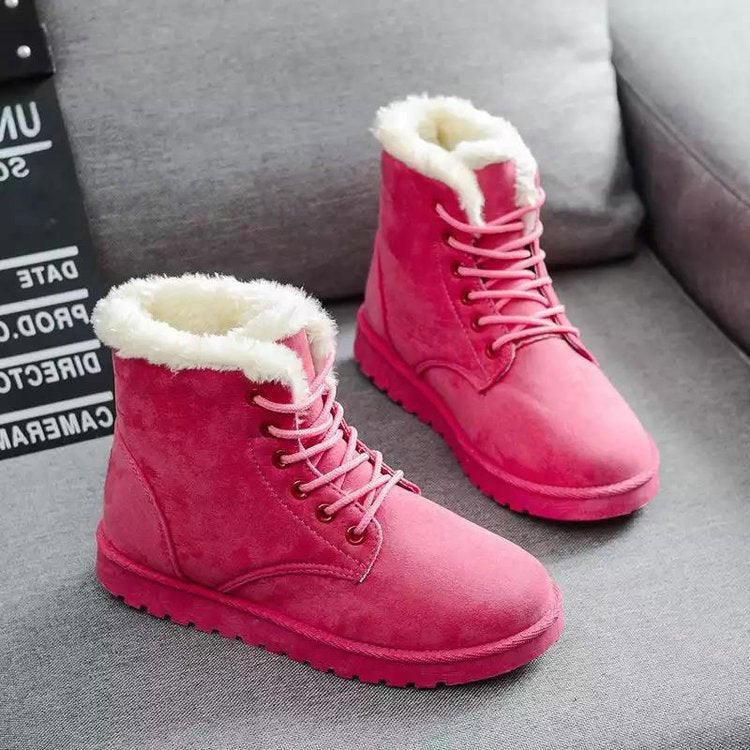 new wild version of autumn and winter plus velvet snow boots cotton shoes boots women's shoes students Martin boots women's boots