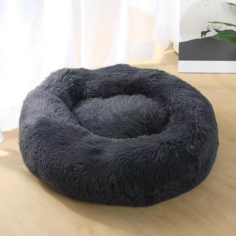 Manufacturers deep sleep dog kennel cat kennel round long-haired hair velvet autumn and winter nest pad cat mattress small and medium-sized dogs