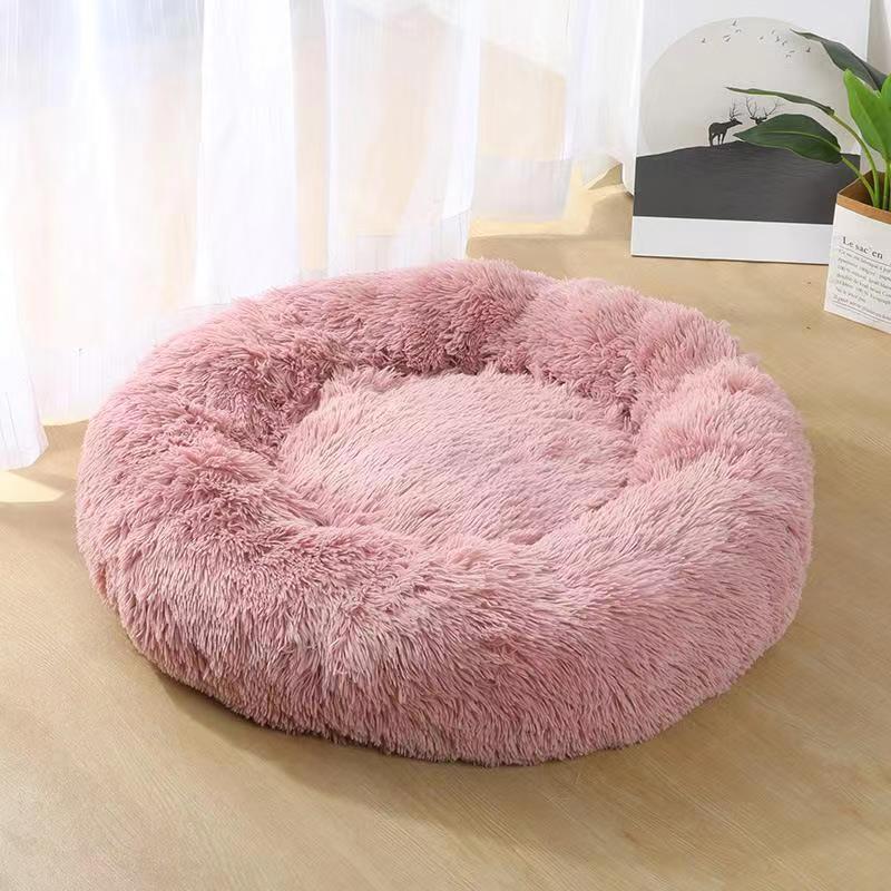 Manufacturers deep sleep dog kennel cat kennel round long-haired hair velvet autumn and winter nest pad cat mattress small and medium-sized dogs