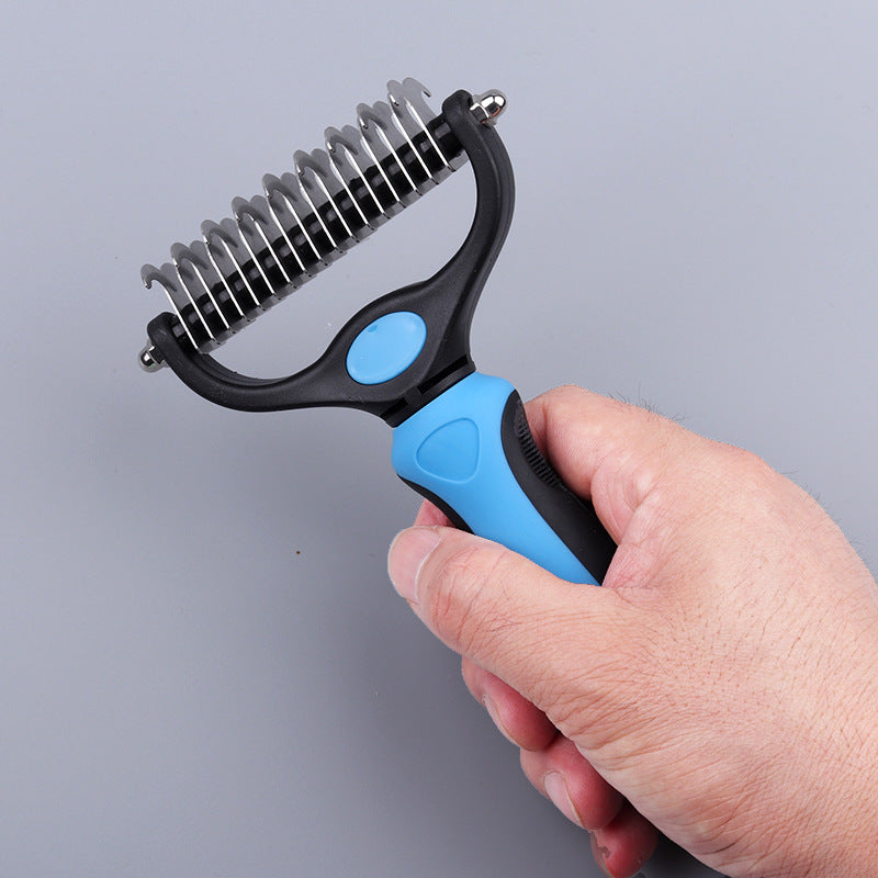 Pet Grooming and Cleaning Supplies Dog Comb Knot Knife Hair Removal Nail Rake Comb Stainless Steel Dog Comb For Long-haired Dogs