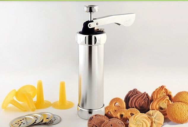 Baking cookies baking tool cookie mold gun mounting gun aluminum alloy barrel body 20 chip biscuit machine