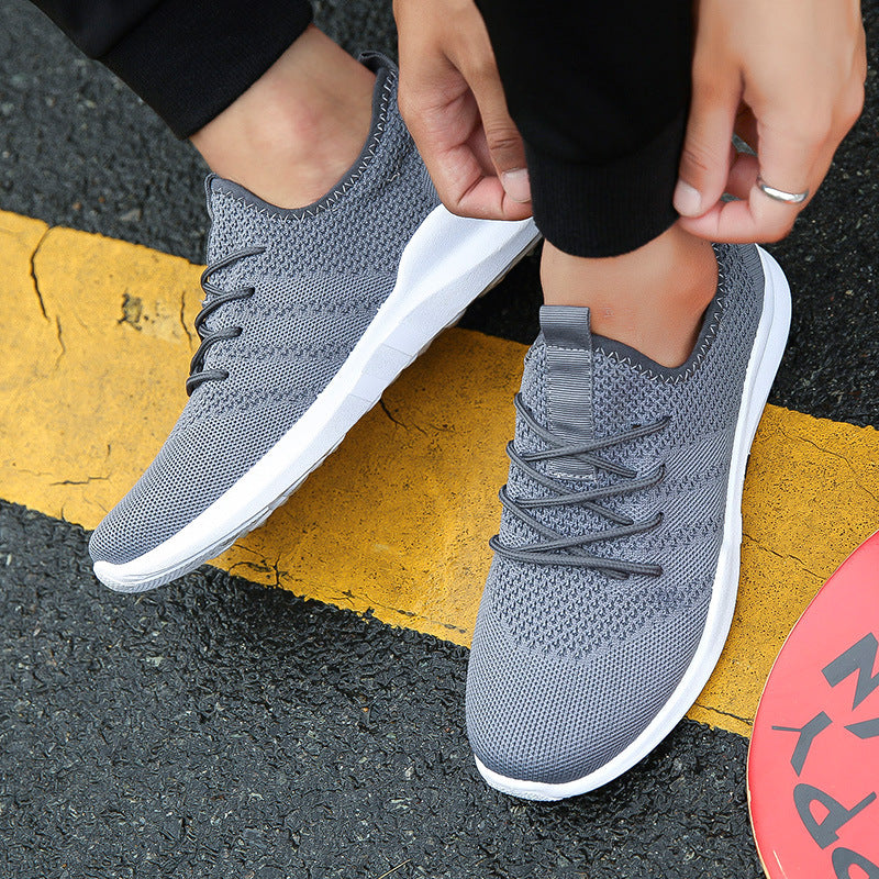 new flying women shoes male Korean version of low to help breathable canvas shoes trend casual sports tide shoes student shoes